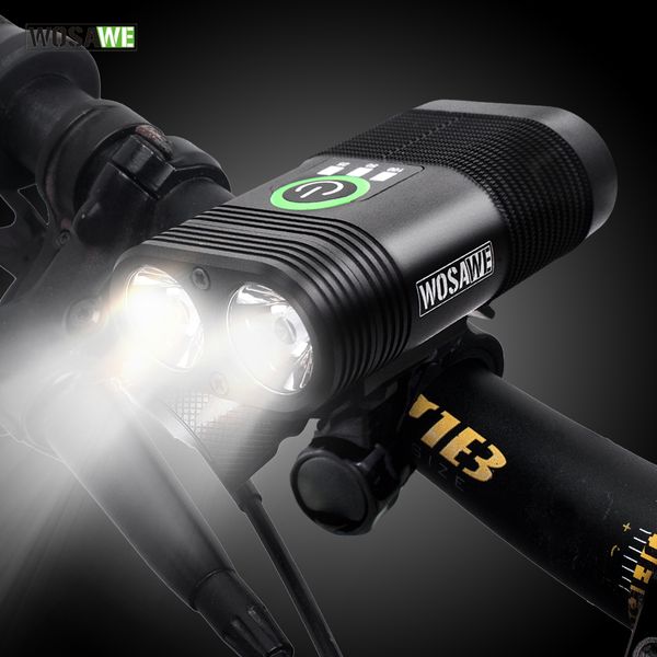 

wosawe bicycle light usb cycling led light built-in rechargeable battery handlebar mounting lantern for a bicycle