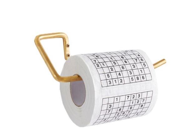 Papel Jogo Rolo engraçado Kill Time Novidade presente frete grátis SN213 venda Promoção Sudoku Toilet