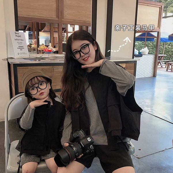 

2020 весна новый baby girls досуг сплошной цвет большой карман жилет дети жилет, Blue