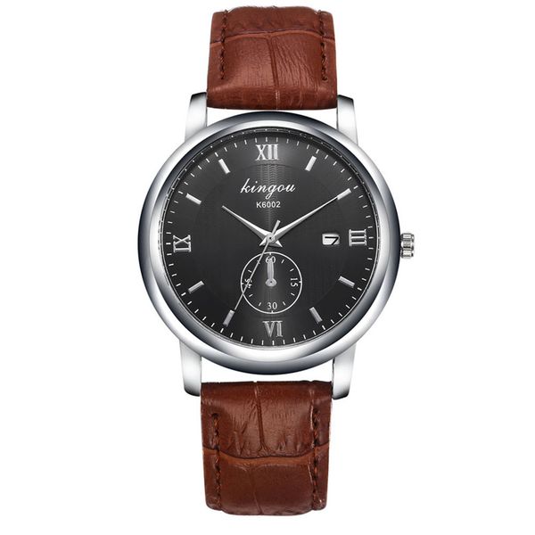 

watch women zhou lianfa brand dropshipping new quartz watch wild men's leather strap korean 2019 new arrival ladies wristwatches, Slivery;brown