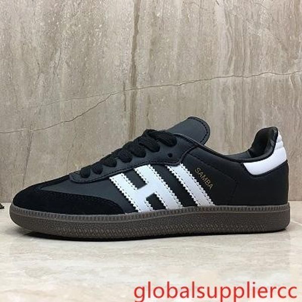 

новый samba тренеров mens вскользь ботинки модельера марка кожи газели ог черный белый розовый мужчины runner женщин кроссовки спортивная об