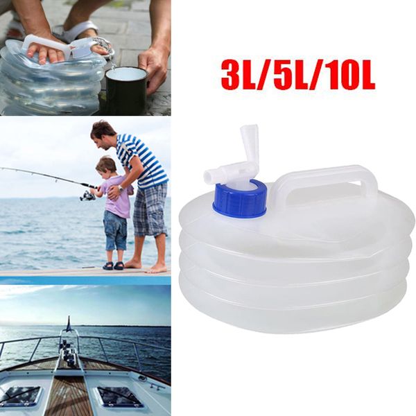 

outdoor camping fishing picnic collapsible water bottle container 3/5/10l