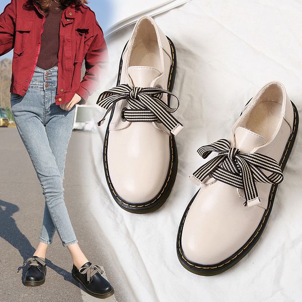 

casual woman shoe women shoes 2019 oxfords women's autumn loafers with fur round toe bow-knot all-match clogs platform new, Black