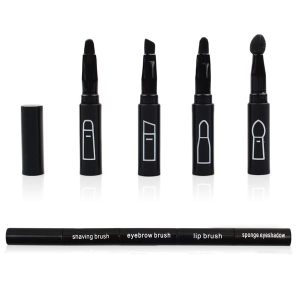 

4 in 1 black makeup brush set eye shadow lip eyebrow brushes creative make up tools