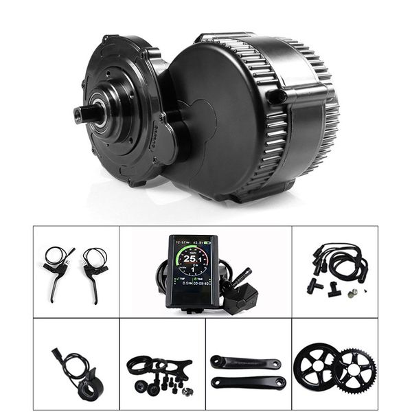

Bb 02b 48v 750w 8fun bafang mid drive motor kit with gear en or 6v light cable ebike bicycle conver ion kit full color di play