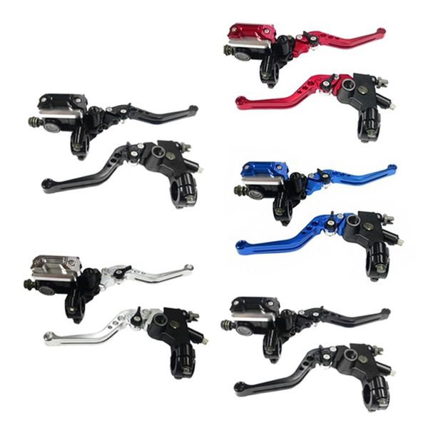 

1 pair metal motorcycle hydraulic brake master cylinder clutch reservoir lever solid and durable