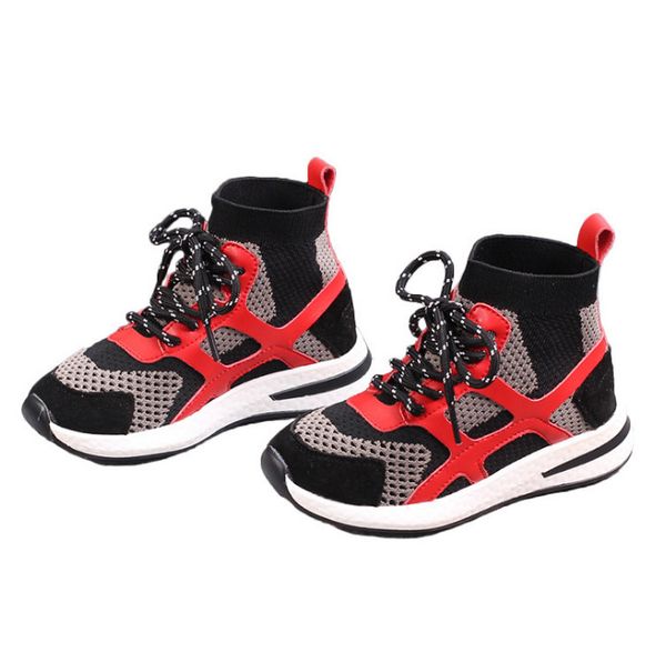 

fashion kids sneakers autumn new children mesh fly weave breathabler running shoes girls lace-up bows casual shoes kids shoes f0178, Black