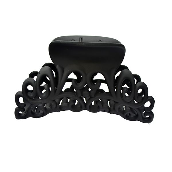 

new arrival hairdress for women scrub black plastic hair claw clips hollow out carving crab for hair large size clamps