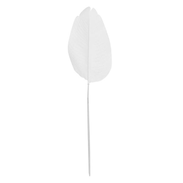 

artificial banana leaf lifelike canna leaves plant leaf plant adornment diy craft for hawaiian parties wedding (white)