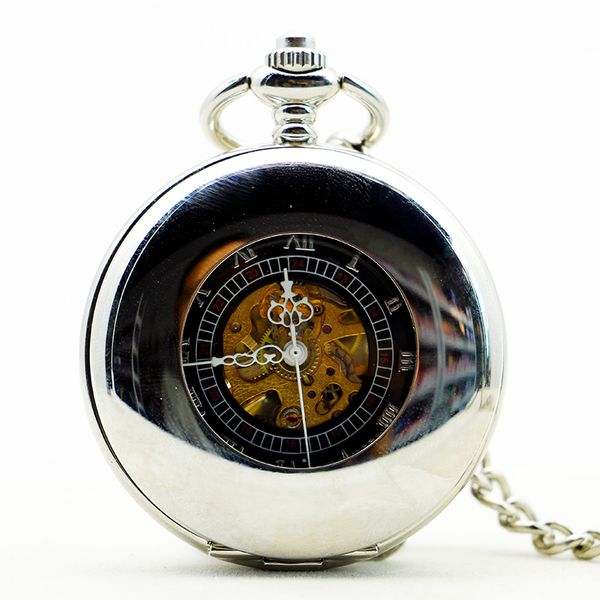 

5шт античное серебро ручной ветер механические карманные часы женщины fob кулон часы римский номерной брелок с цепочкой для мужчин женщин, Slivery;golden