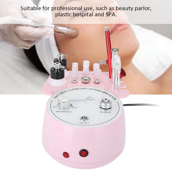 

3 in 1 diamond dermabrasion machine anti-aging water spray exfoliation beauty blackhead removal facial wrinkle removal device, Black;white