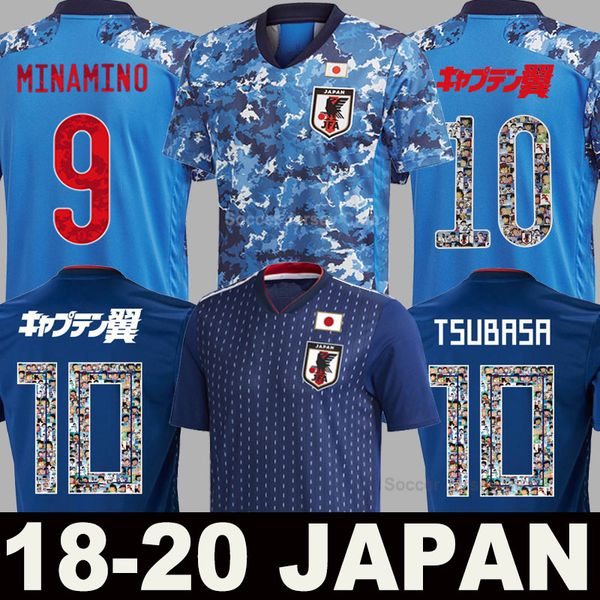 

2020 2021 japan soccer jersey 20 21 cartoon number minamino atom tsubasa kagawa endo okazaki nagatomo hasebe national team football shirt, Black;yellow