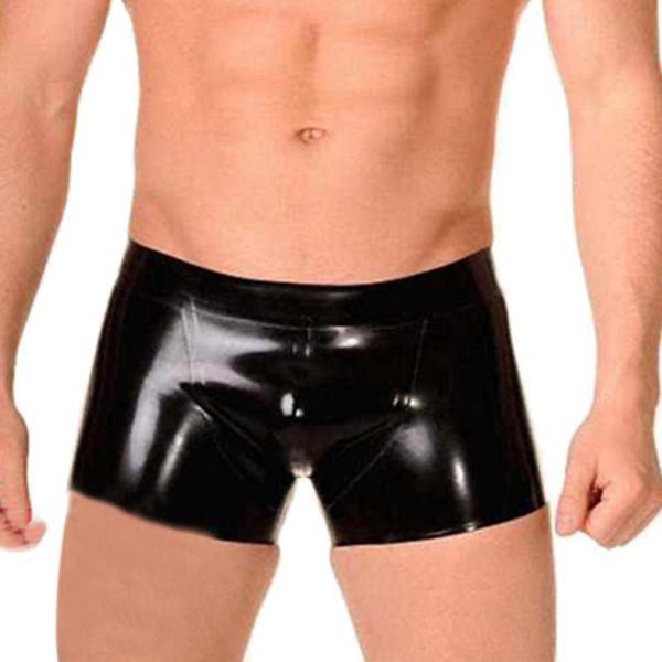 

underpants mens crotchless panties bulge boxer briefs nature latex rubber gay fetish underwear male lingerie crossdresser props, Black;white