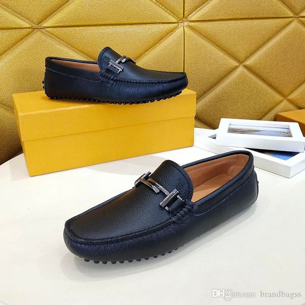 

fashion luxury man shoes sneakers genuine leather fashion flat casual metal peas shoes espadrilles with original box, Black