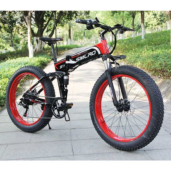 

1000w motor 13ah samsung lithium battery 26 inch fat tire electric bike electric bicycle ing, Silver;blue
