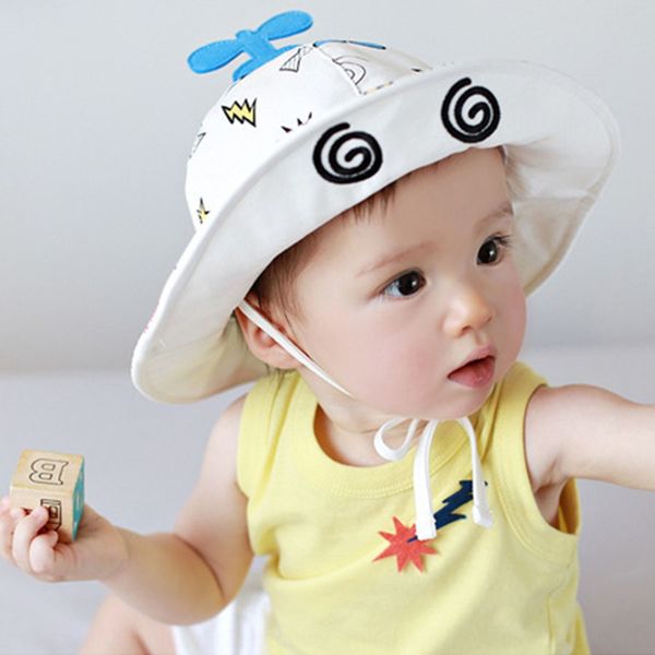 

hp cute helicopter baby fisherman sun basin sun basin summer thin fisherman hat baby sunshade children's hat, Yellow