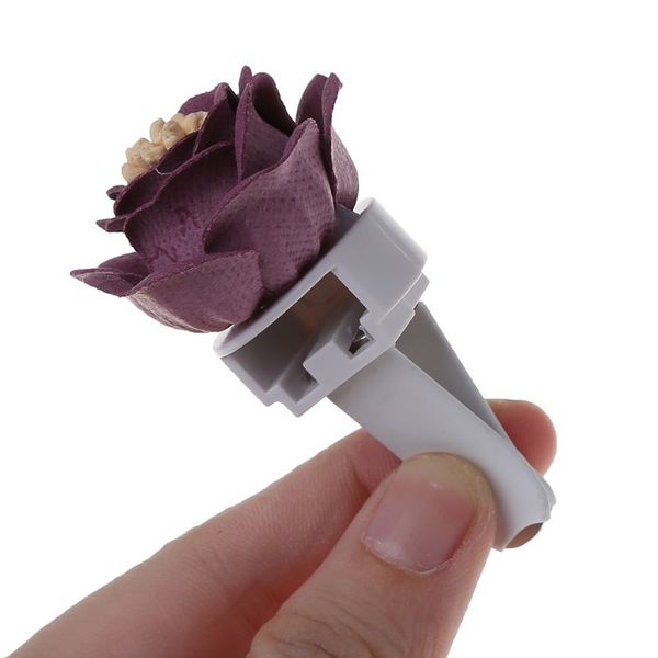 

romantic camellia air freshener car styling perfume clip for air condition vent outlet with 2 fragrant cotton for free