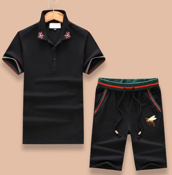 

new outdoor sports casual breathable men's short sleeves high-quality boutique polo set size -xxxl, welcome to buy, Gray
