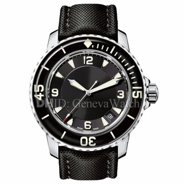 

luxury fashion mens designer watches 5015-1130-52a automatic movement black stainless steel watch deep diver swim waterproof wristwatches, Slivery;brown