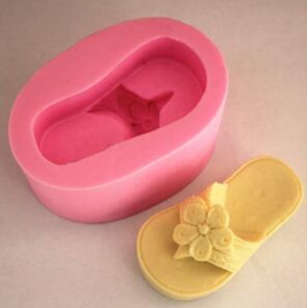

Dhl flip flop ilicone oap mold diy mold handmade cake ice mould kitchen pa try jelly chocolate diy decorating tool