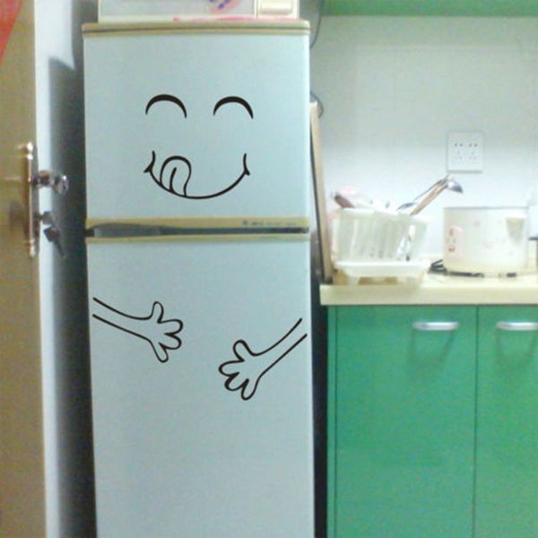 

cute fridge sticker happy delicious face kitchen refrigerator decal art slc88
