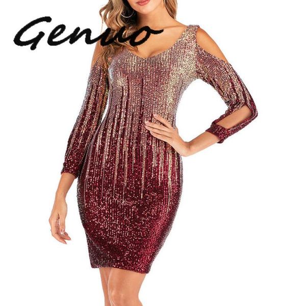 

party sequin dress women vestidos patchwork color glitter of light sequin ladies dresses autumn winter clothes bodycon fall, Black;gray