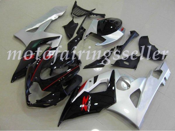 

new abs plastic fairings kit fit for suzuki gsxr1000 2005 2006 gsxr1000 05 06 injection mold silver line black