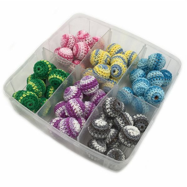 

цвет смешивания серии крючком бусины деревянные детские браслеты и ожерелье прорезывания зубов уход игрушки accories kit