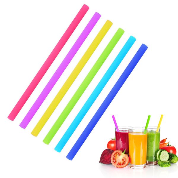 

useful 1/2/3pcs silicone drinking straws reusable drinking eco-friendly party kitchen for drop shipping wholesale high quality
