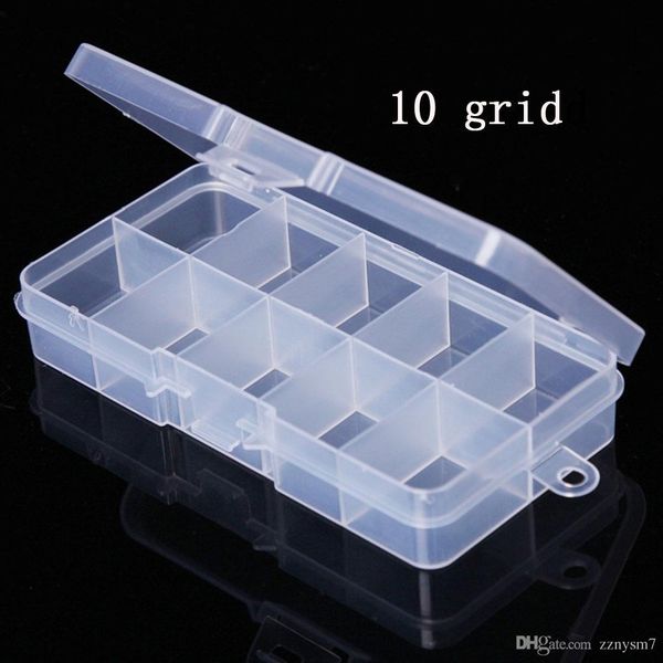 

nail box container 10 grid plastic box practical adjustable compartment jewelry bead storage case screw holder case display organizer