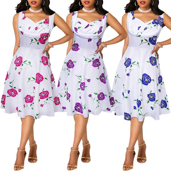 

new hepburn-style retro-a high-waist dress in europe and america in spring and summer of 2019, Black;gray