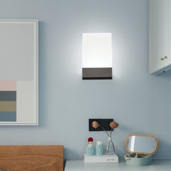 

nordic bedroom bedside lamp acrylic black and white living room hallway aisle led wall light