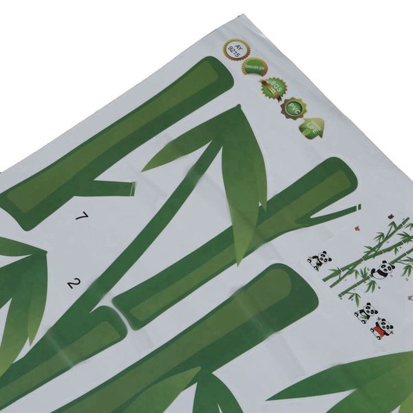 

home decor mural vinyl wall sticker removable cute panda eating bamboo nursery (01