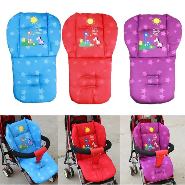 

baby stroller cushion giraffe children cart seat cushion pushchair cotton thick car seat high chair mat purple/red/blue