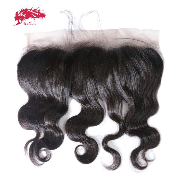 

ali queen hair brazilian body wave 13x4 lace frontal closure ear to ear pre plucked with baby hair remy human part, Black;brown