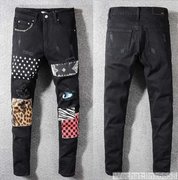 

Skinny jean men ripped hole jean motorcycle biker denim pant men brand fa hion de igner hip hop men jean pour homme ab 26, Blue