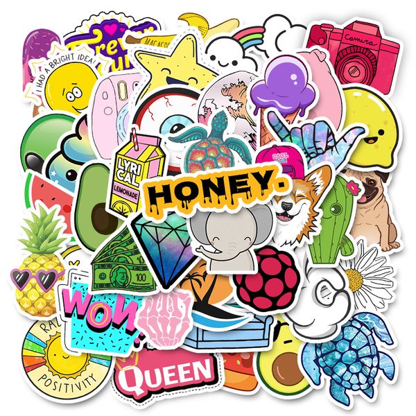 

50 pcs cartoon kawaii vsco stickers for chidren toy waterproof cartoon sticker to diy suitcase lapbicycle helmet decals