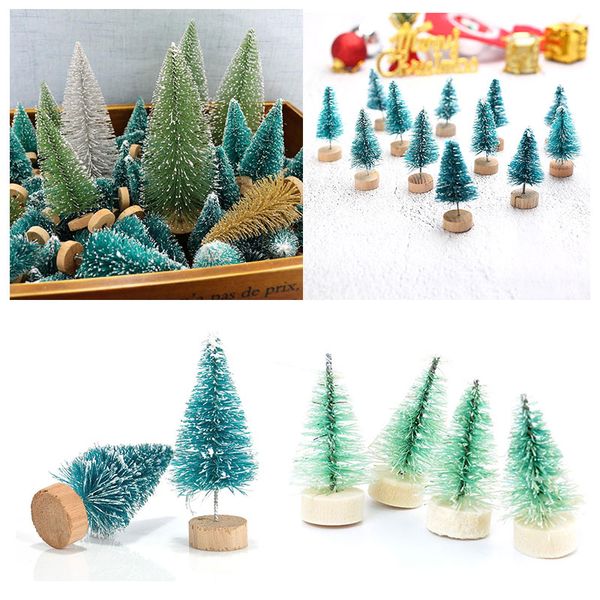 

showcase decoration tableaccessories pine trees mini sisal fiber diy craft party home decor christmas tree decorations