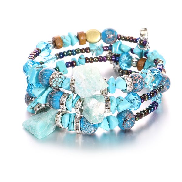 

женщины конструктор браслеты роскошные ювелирные изделия сделано пряди бусины природные камни материал геометрическая для подарка jssl003, Black