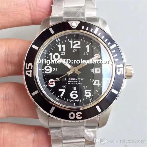 

GM Лучшие мужские часы 44мм A17392D7 / BD68 нержавеющая сталь Сапфир черный циферблат ETA2824