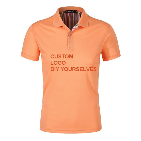 

100% polyester fabric custom logo men shirt short sleeve solid color diy logo design 14 colors option, White;black
