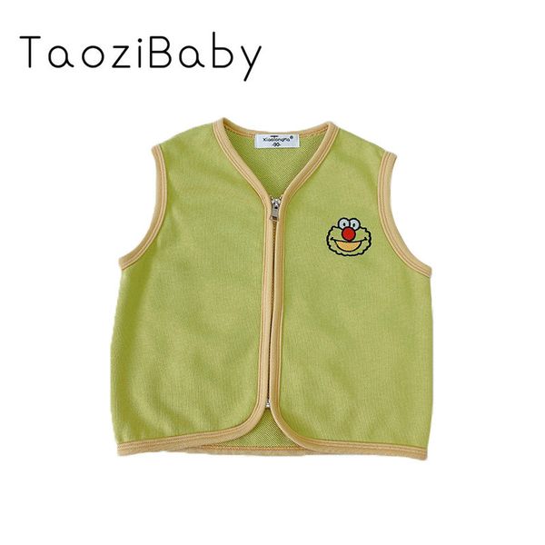 

children's clothes vest cardigan thin 2020 spring children's clothing boy and sweet girl jacket girl's vests, Blue