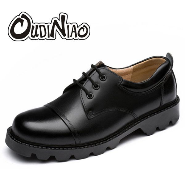 

oudiniao mens shoes large sizes casual british genuine cow leather men shoes footwear army officer classic shoes men black t200610
