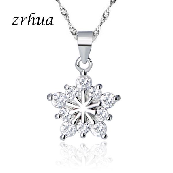 

zrhua 925 sterling silver necklace cz mosaic zircon choker necklace for women collier valentine's day gifts quality