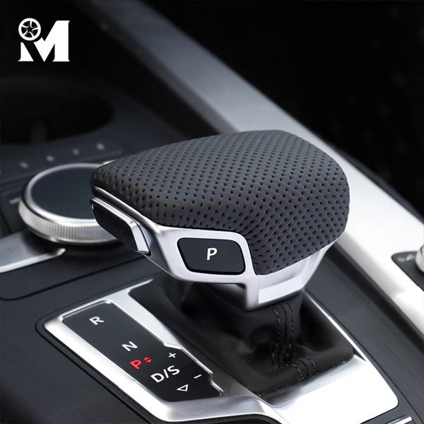 

car gear shift knob cover for a4 b9 a5 q5 q7 s4 s5 auto leather decoration ornament accessories