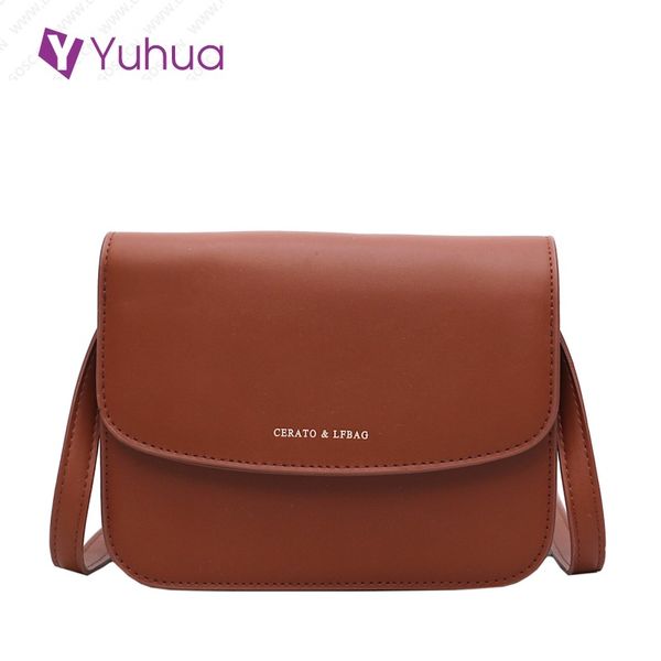 

yuhua 2019 new fashion woman handbags, casual messenger bag, trend solid color shoulder bag, simple korean version women bags