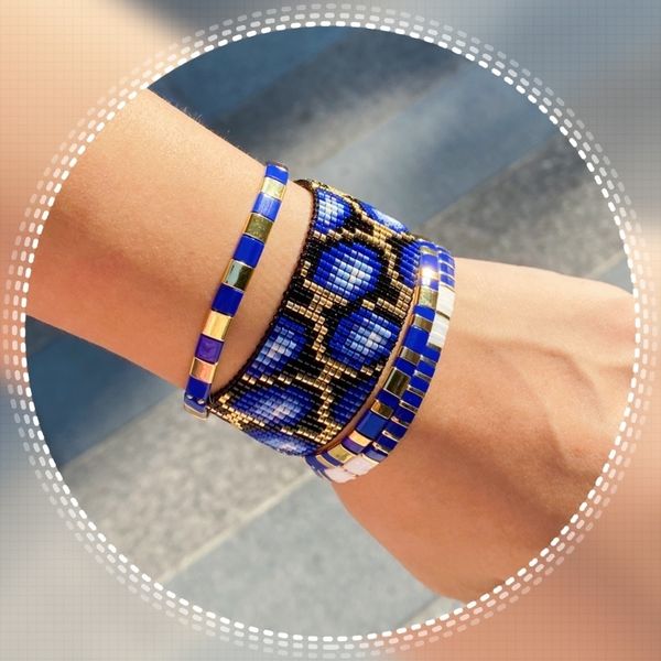 

go2boho tila beads bracelet women blue tortoise pattern bracelet miyuki jewelry summer boho chic pulseras mujer 2019 bileklik 20, Golden;silver