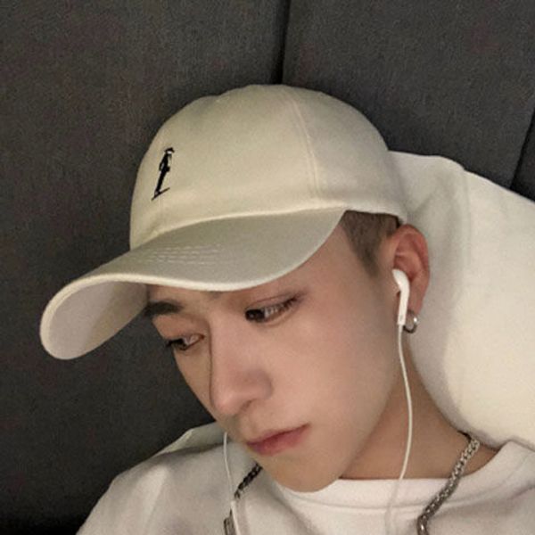 

hat male korean version of the trend cap baseball cap spring and summer men's black ins soft street personality students, Blue;gray