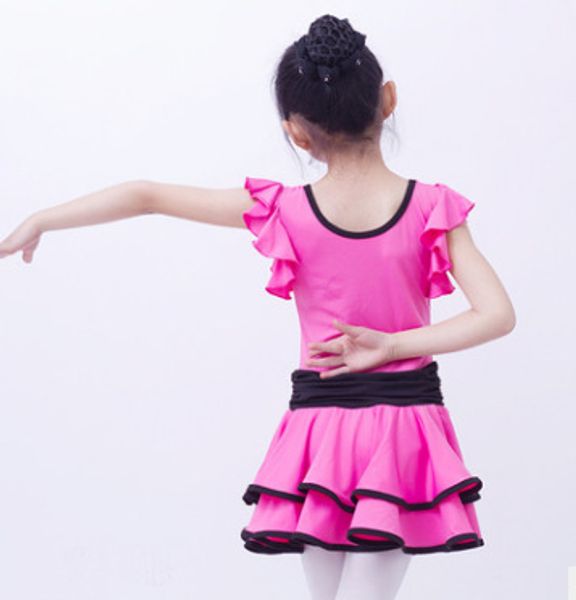 

stage wear spot wholesale girl dance dress latin clothes, Black;red