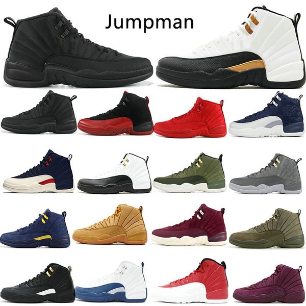 

12 Basketball 12s Bordeaux Dark Designer Shoes Master Sports XII OVO Black Metallic Gold White Athletics Sneakers